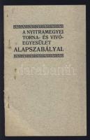1913 A NYitramegyei Torna-vívó Egyesület alapszabályai
