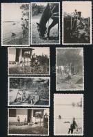 cca 1930-1934 Gödi részletek, életképek, 15 db feliratozott fotó, 9×6 cm