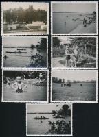 cca 1930-1934 Gödi részletek, életképek, 15 db feliratozott fotó, 9×6 cm