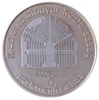 Bognár György (1944-) 2010. A 20 éves Magyar Köztársaság 5. parlamenti ciklusa Ag emlékérem eredeti dísztokban, tanúsítvánnyal (62,43g/0.925/50mm) T:PP ujjlenyomat, patina