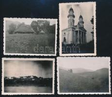 cca 1939-1941 Kárpátaljai részletek, tájak (Ungvár, Volóc, beszkidi határvidék, stb.), 10 db fotó, h...