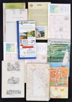 cca 1982-2005 Vegyes térkép tétel, 13 db, nagyrészt, turista és várostérképek, változó állapotban.