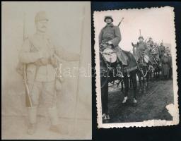 cca 1914-1945 Katonafotók, 5 db, 6×8 és 9×14 cm közötti méretekben