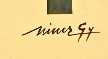 Hincz jelzéssel: Koktél. Kollázs, papír, 25×43 cm