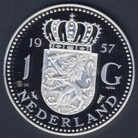 Hollandia 1957. 1G Ag nagyalakú utánverete 30,95g T:PP