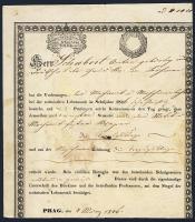 1840-1854 Okirati szignetták teljes okmányokon. 5x6kr 2x15kr, + 1 Gulden, összesen 8 db