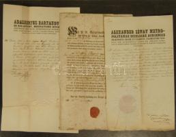 1812-1857 4 db oklevél