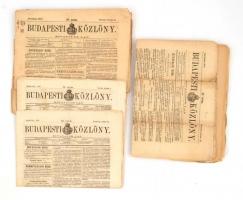 1867-1870 A Budapesti Közlöny 9 db száma