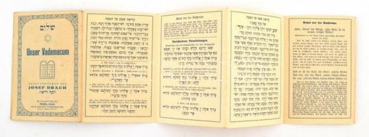 cca 1910 Unser Vademecum zsidó naptár kihajtható leporelló