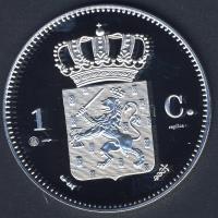 Hollandia 1817. 1c nagyalakú Ag utánverete 31,35g T:PP