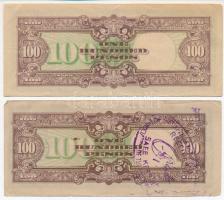 Fülöp-szigetek / Japán megszállás 1944. 100P T:III  Philippines / Japanese occupation 1944. 100 Peso...