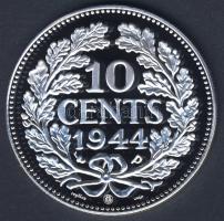 Hollandia 1944. 10c Ag nagyalakú utánverete 31,20g T:PP