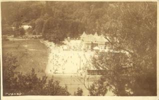 1940 Tusnádfürdő, Baile Tusnad; fürdőzők / spa, bathing people. Adler Oscar photo + 1940 Kézdivásárhely visszatért So. Stpl. (EK)