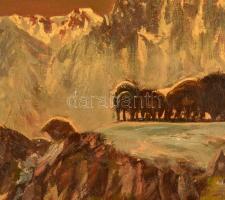 Friedrich Wisternigg (1911-1989): Hegyi táj. Olaj, vászon, jelzett, 60×80 cm