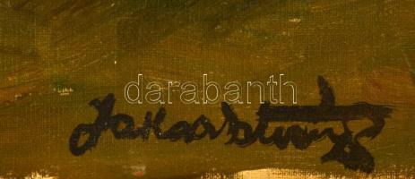 Jaksa István (1894-1982): Fiume. Olaj, vászon (festék lepattanásokkal), jelzett, 65×90 cm