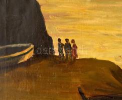 Jaksa István (1894-1982): Fiume. Olaj, vászon (festék lepattanásokkal), jelzett, 65×90 cm