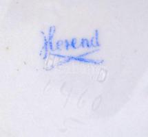Herendi kis váza, kézzel festett, jelzett, kopásnyomokkal,  m: 11 cm