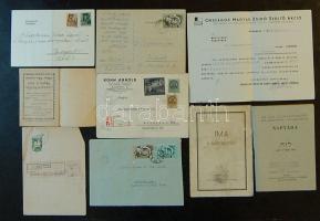 1940-es évek 8 db érdekes judaika irat: naptár, ima, igazolás, stb...