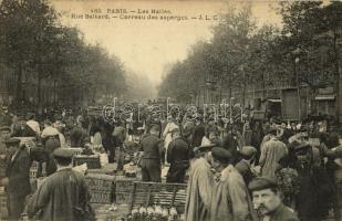 1906 Paris, Les Halles, Rue Baltard, Carreau des asperges / street, asparagus shipment