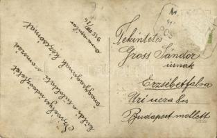 1915 Osztrák-magyar katona puskával és kutyával a Retyezát hegységben a Gura Apelor tó közelében / W...