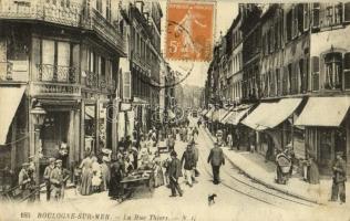 Boulogne-sur-Mer, La Rue Thiers, Anouard / street, vendors, shop, tram. TCV card