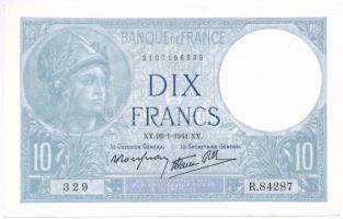 Franciaország 1941. 10Fr T:II France 1941. 10 Francs C:XF