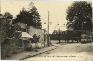 Montfermeil, Descente des Coudreaux / street, tram