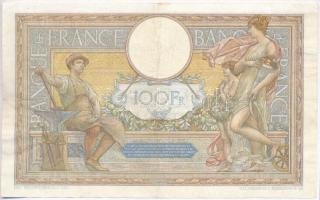 Franciaország 1932. 100Fr T:III tűlyukak 
France 1932. 100 Francs C:F needle holes Krause 78.b