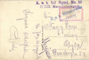 Przemysl, Zasanie / general view, riverbank +  "K.u.K. Inf. Rgmt. No. 19. II XIX. Marschkompagn...