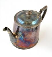 3 db jelzett alpakka (Berndorf és egyéb) kávés és teás kanna és 3 tejkiöntő