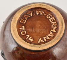 Német retró váza, jelzett, apró kopásnyomokkal, m: 14,5 cm