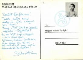 Sinkovits Imre és Kubik Anna; Sütő András: Ádvent a Hargitán - modern lap, hátoldalon MDF (Magyar De...