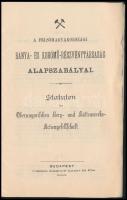 1890 Bp., A felső-magyarországi Bánya- és Kohómű Részvénytársaság alapszabályai, német és magyar nye...