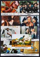 1976-1989 Vegyes werkfotó tétel, 9 db, Rendőrakadémia 6 (4 db), Hupikék törpikék és a csodafurulya (2 db), Roger Nyúl a pácban, A kis hableány, 18x24 cm
