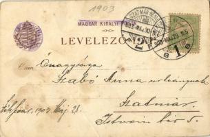 1903 Fiumei Cacao és Csokoládégyár reklámlapja / Fiume Cocoa and Chocolate Factory advertising card,...