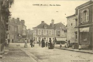 1905 Candé, Rue des Halles, Café Bodier, Grande Epicerie Paris Félix Potin / street, café, grocery