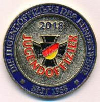 Németország 2018. Die Jugendoffiziere der Bundeswehr zománcozott, aranyozott emlékérme (49mm) T:1 Germany 2018. Die Jugendoffiziere der Bundeswehr enamelled, gilded commemorative medal (49mm) C:UNC