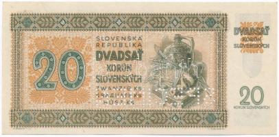Szlovákia 1939. 20K "SPECIMEN (MINTA)" perforációval T:I
Slovakia 1939. 20 Korun with &qu...