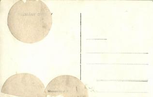 Gozmány György színész és aláírása az őt ábrázoló képeslapon (ragasztónyom / glue marks)