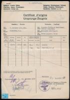 1942-1942 Eredetigazolás, szállítólevél, német birodalmi pecsétekkel (Danuvia, Ostmark-Werke), 3 db