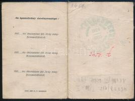 1924 Országos Tiszti Kaszinó által kiadott személyazonossági igazolvány mérnökkari őrnagy részére