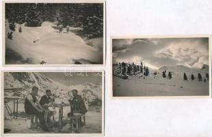 1932 Tátra, Vysoké Tatry; 6 db fotó képeslap télen / 6 photo postcards from winter