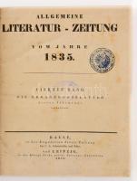 1835 / 4. - 1836 / 3. kötet. Allgemeine Literatur Zeitung . Lepizig. Halle. Könyvtári félvászon kötésben.