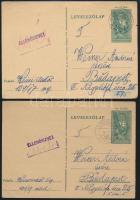 1944 M. Kir. 109/17 Kisegítő Munkás század levelezőlap, 3 db