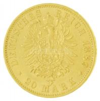 Német Birodalom 1889A 20M Au "II. Vilmos" (8g/0.900) T:2 / German Empire 1889A 20 Mark Au ...