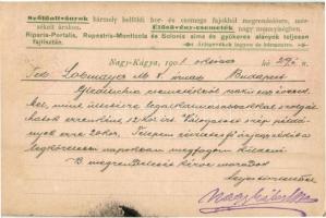 1901 Kágya, Nagy-Kágya, Cadea; Érmelléki Első Szőlőoltvány-telep reklámlapja / grape and vine plantation advertisement card (EK)