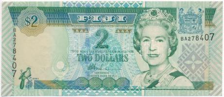 Fiji 2002. 2$ T:I  Fiji 2002. 2 Dollars C:UNC