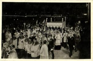 1938 Budapest, XXXIV. Nemzetközi Eucharisztikus Kongresszus, körmenet a Dunánál