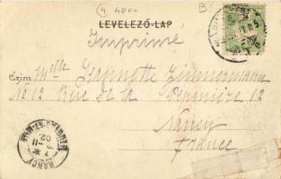 1902 Budapest VIII. Oktogon tér, villamosok, "Budapest" Képes Politikai Napilap, Prindl Ná...