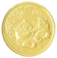 Kína 2006. 20Y Au "Gold Panda" dísztokban, német nyelvű tanúsítvánnyal (1,6g/0.999) T:PP
...